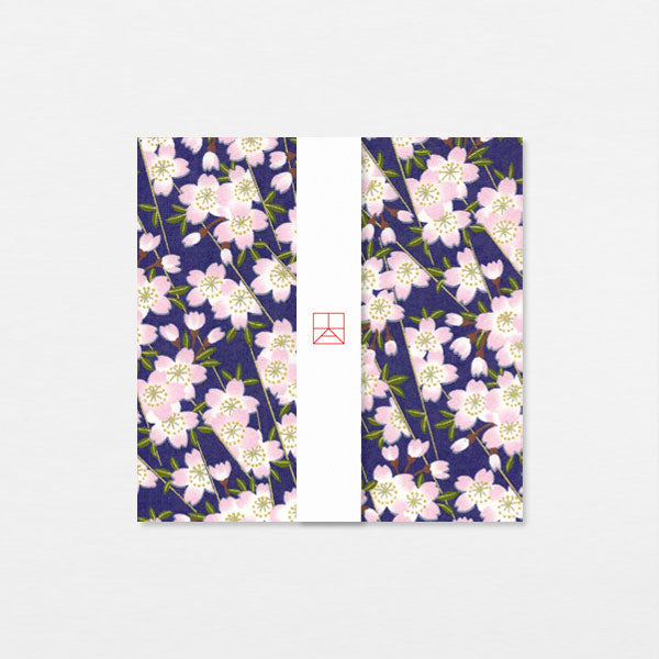 Carte Washi 15cm - Fils sakura rose violet