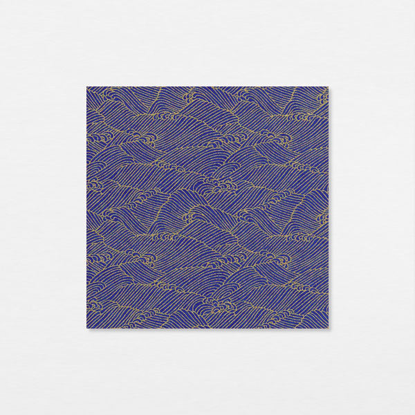 Washi 15cm - Vagues or bleu