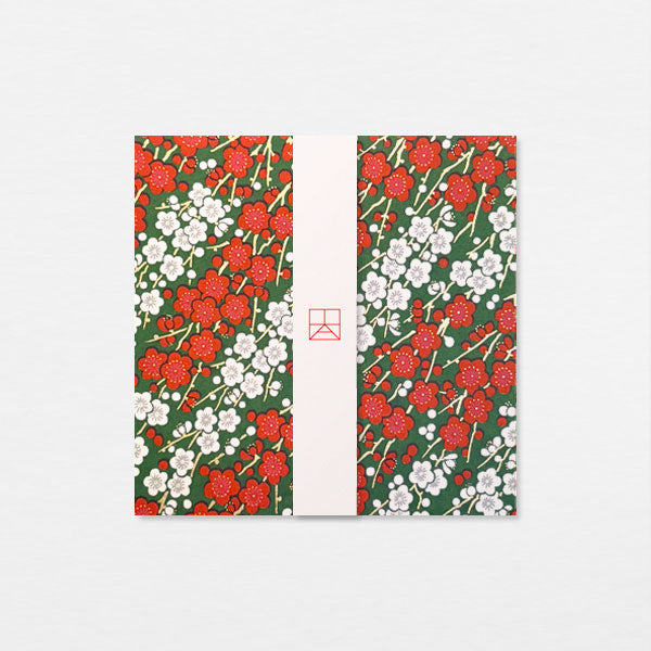 Papiers Assortis 15cm - Lignée ume rouge vert