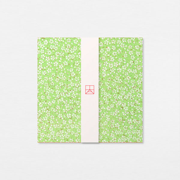 Papiers Assortis 15cm - Paillettes sakura vert