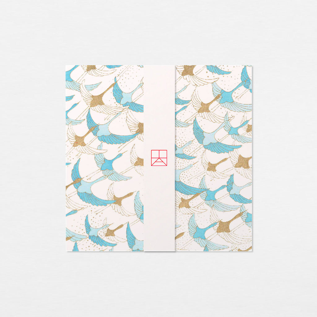Papiers Assortis 15cm - Tsuru jiyū bleu or