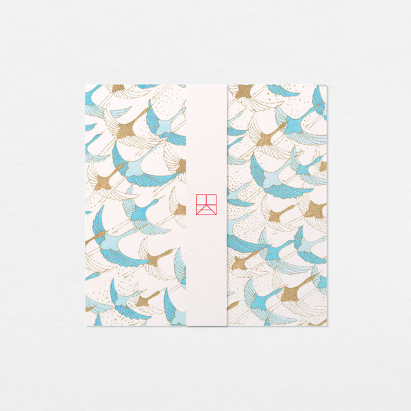 Papiers Assortis 15cm - Tsuru jiyū bleu or