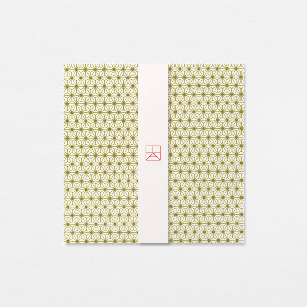 Carte Washi 15cm - Asanoha vert