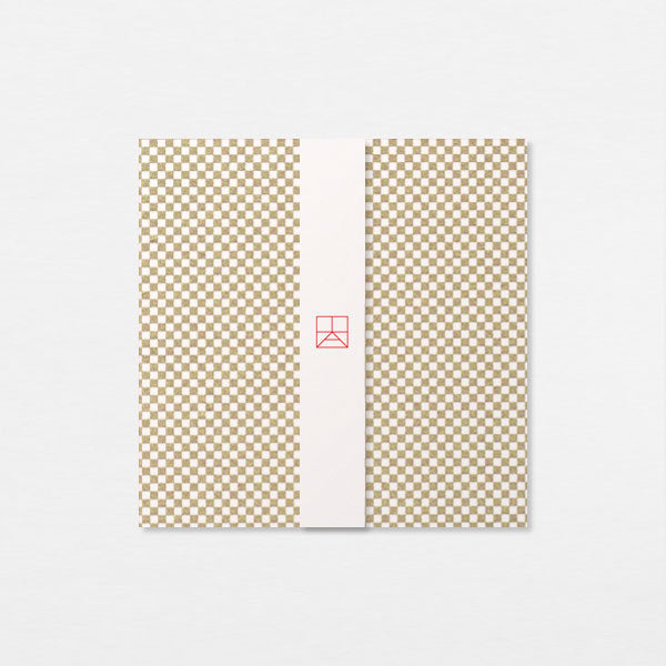 Carte Washi 15cm - Ichimatsu or