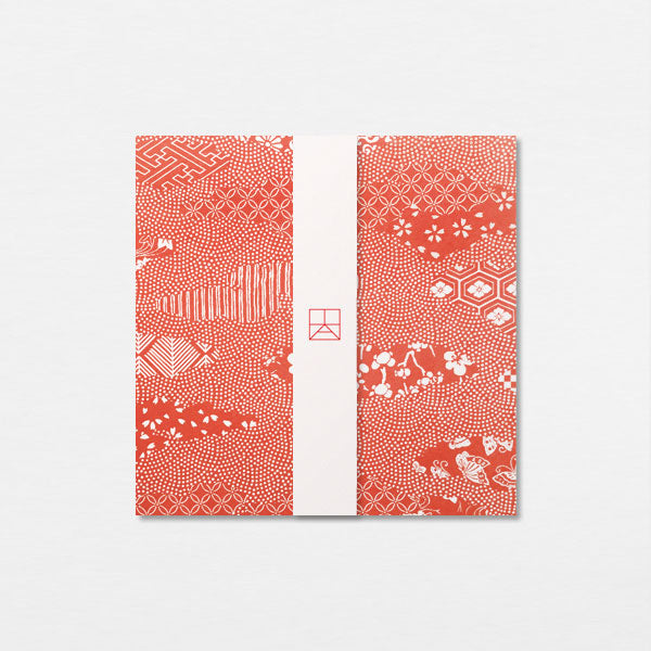 Carte Washi 15cm - Kyoto rouge