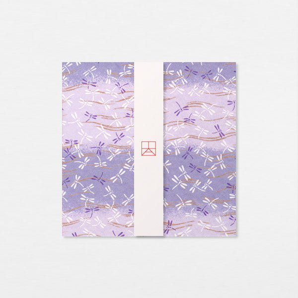 Carte Washi 15cm - Libellules violette