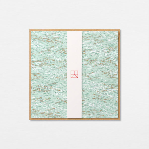 Carte Washi 15cm - Matsuba turquoise