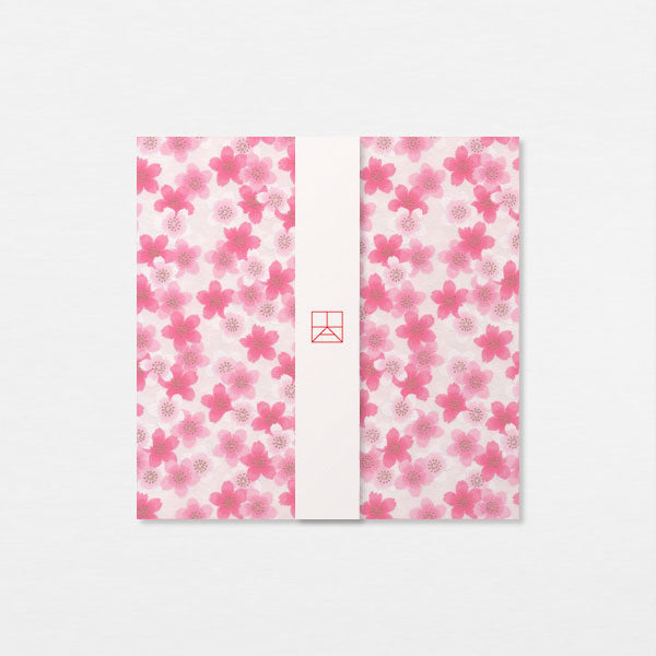Carte Washi 15cm - Nuée sakura rose blanc