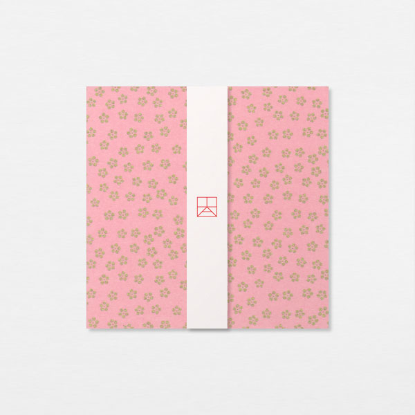 Carte Washi 15cm - Umebachi or rose