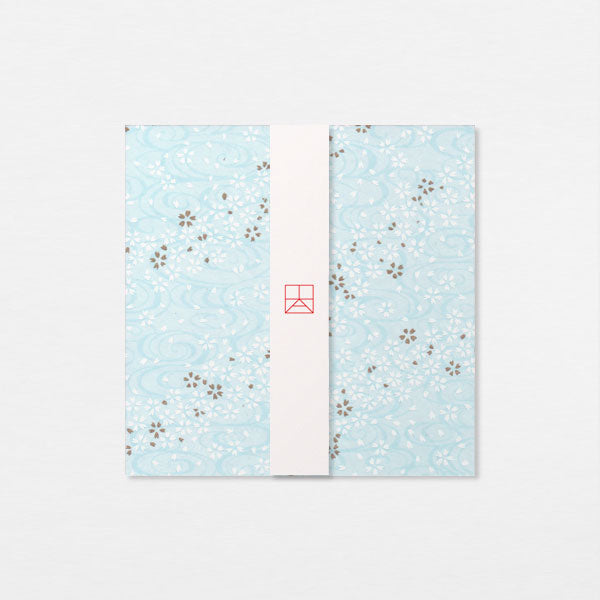 Carte Washi 15cm - Vent sakura bleu