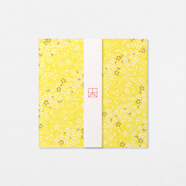 Carte Washi 15cm - Vent sakura jaune