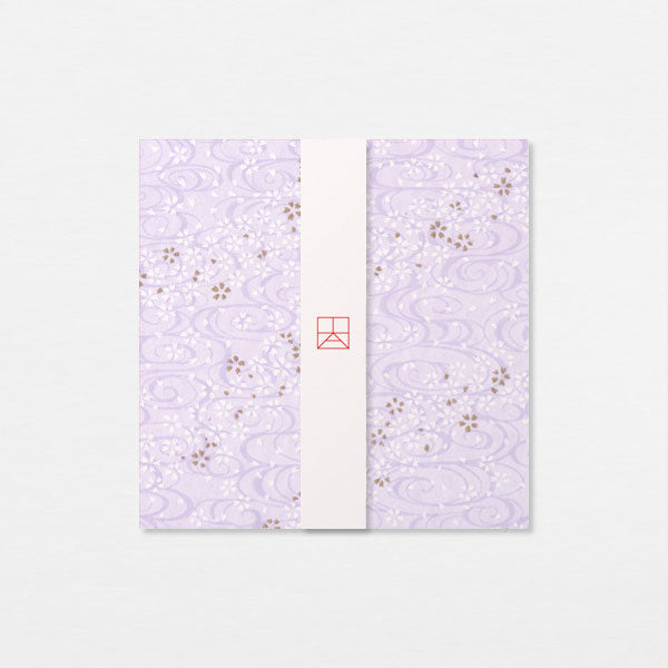 Carte Washi 15cm - Vent sakura violet