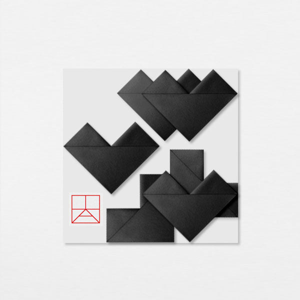 6 Confettis Kokoro - Washi Noir