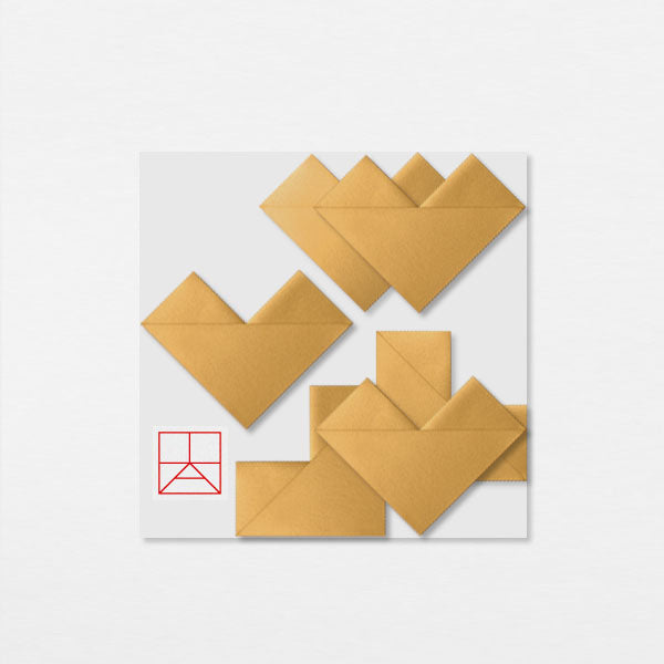 6 Confettis Kokoro - Washi Ocre