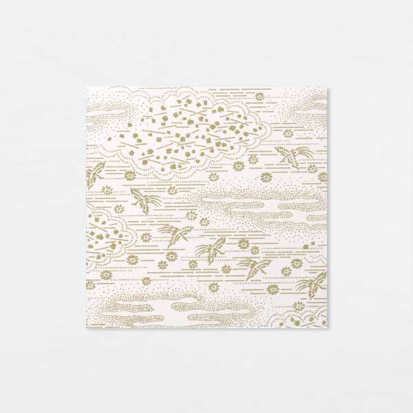 Washi 15cm - Oiseaux ciel or