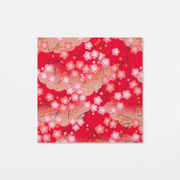 Washi 15cm - Pruniers rouges