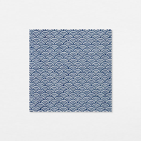 Washi 15cm - Seigaiha bleu