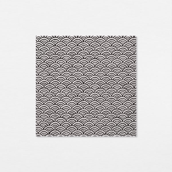 Washi 15cm - Seigaiha noir