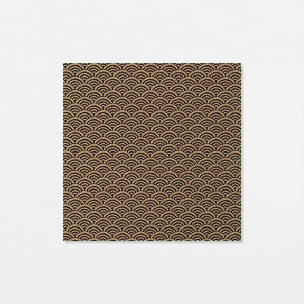 Washi 15cm - Seigaiha or noir