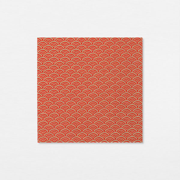 Washi 15cm - Seigaiha or rouge