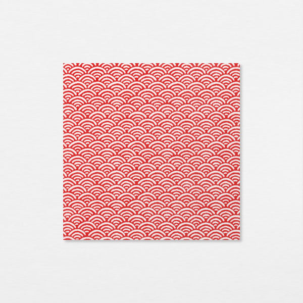 Washi 15cm - Seigaiha rouge