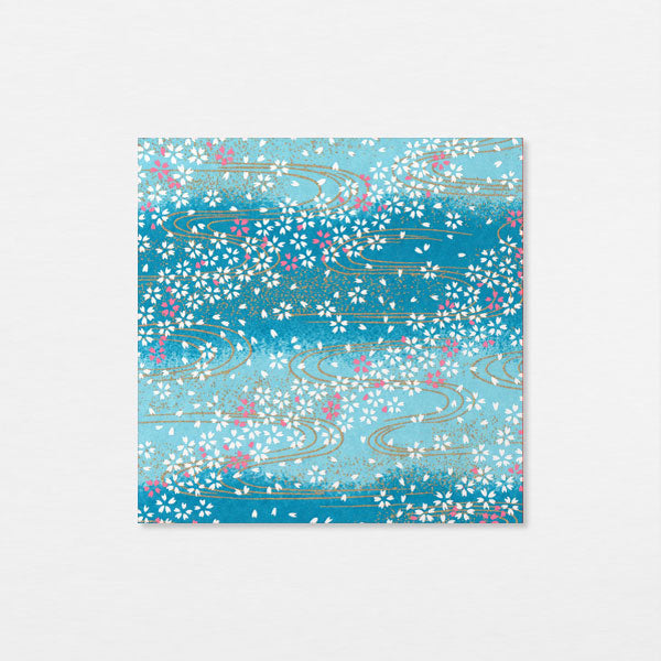 Washi 15cm - Tourbillons sakura bleu