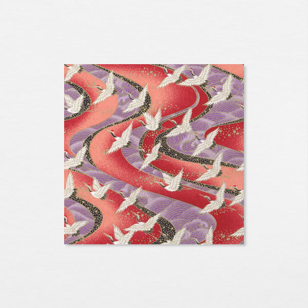 Washi 15cm - Tsuru mer rouge