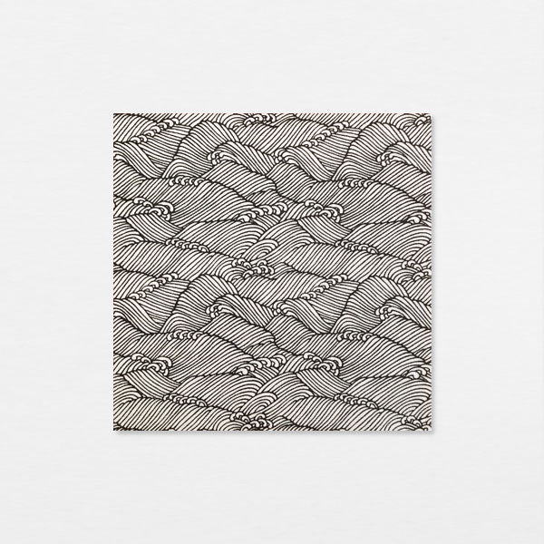 Washi 15cm - Vagues noires