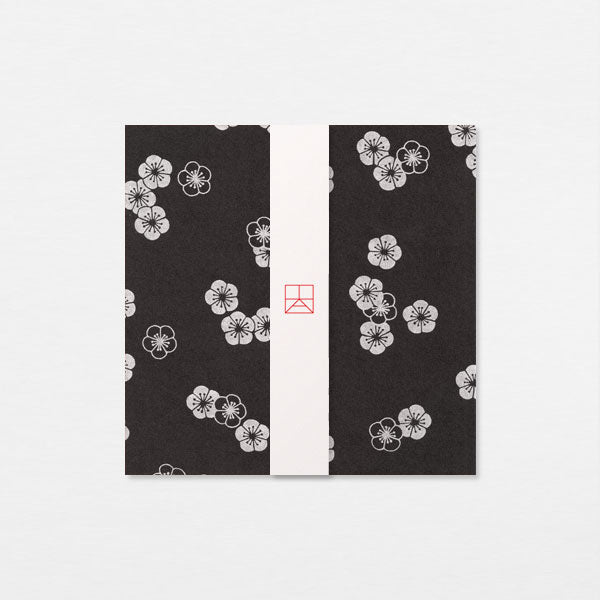 Papiers Assortis 15cm - Fleurs ume noir