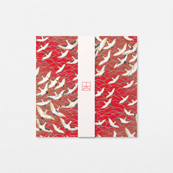 Papiers Assortis 15cm - Grues mer rouge