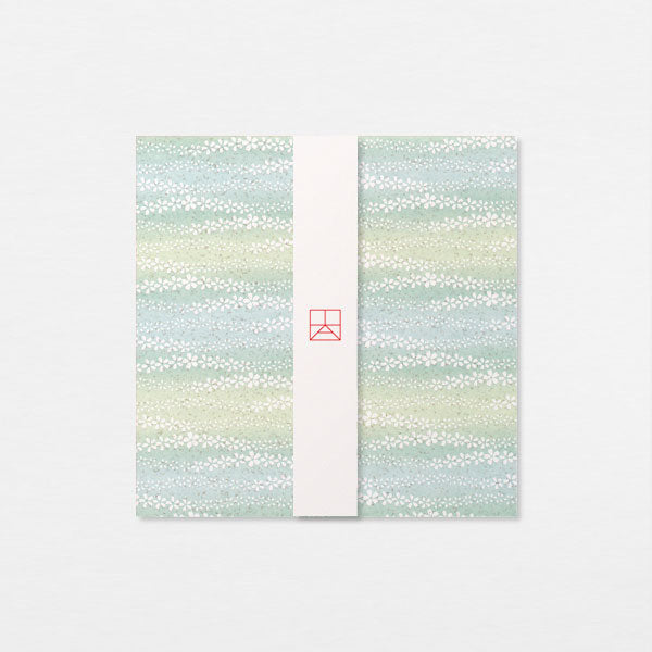 Papiers Assortis 15cm - Lignées sakura bleu vert