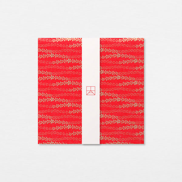 Papiers Assortis 15cm - Lignées sakura or rouge