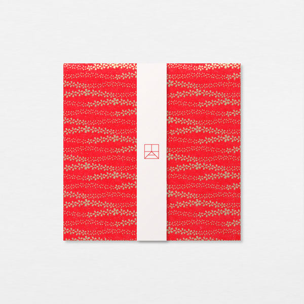 Papiers Assortis 15cm - Lignées sakura or rouge