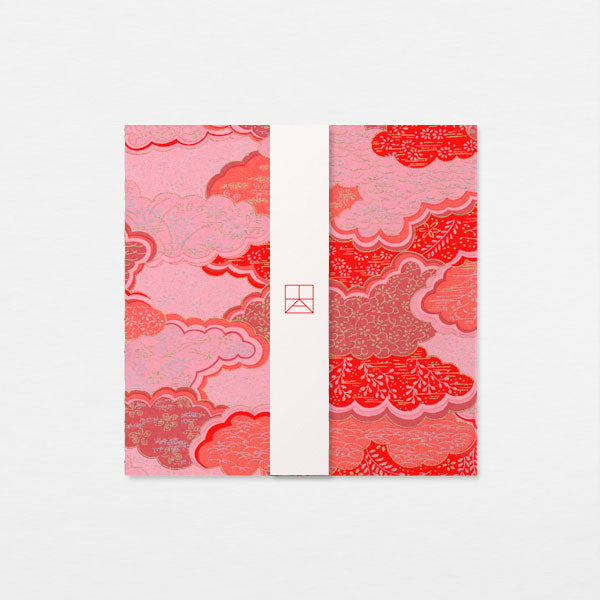 Papiers Assortis 15cm - Nuages japonais rouge