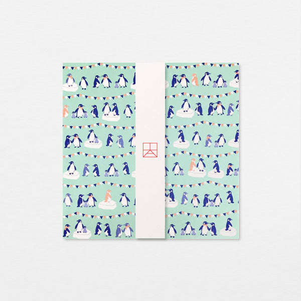 Papiers Assortis 15cm - Pingouins turquoises