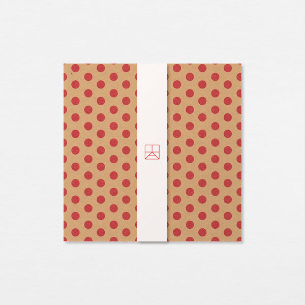 Papiers Assortis 15cm - Pois rouges kraft