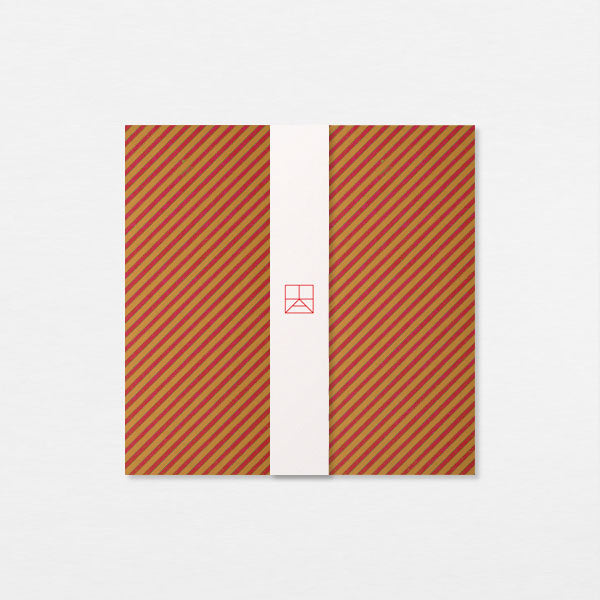 Papiers Assortis 15cm - Rayures rouges kraft