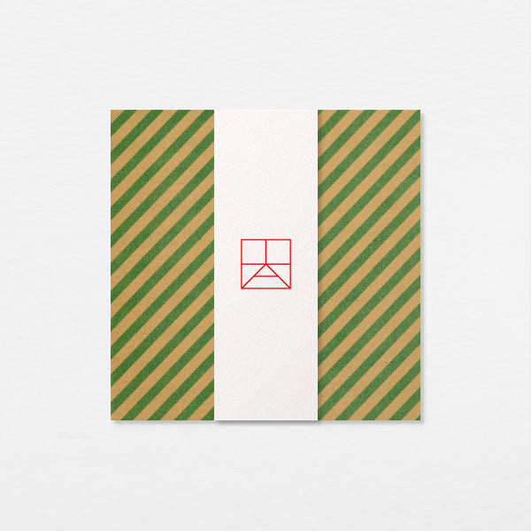 Papiers Assortis 7.5cm - Rayures vertes