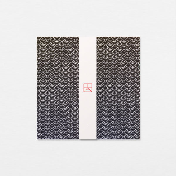 Papiers Assortis 15cm - Seigaiha tenten noir