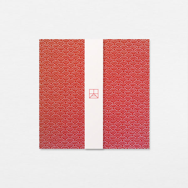 Papiers Assortis 15cm - Seigaiha tenten rouge