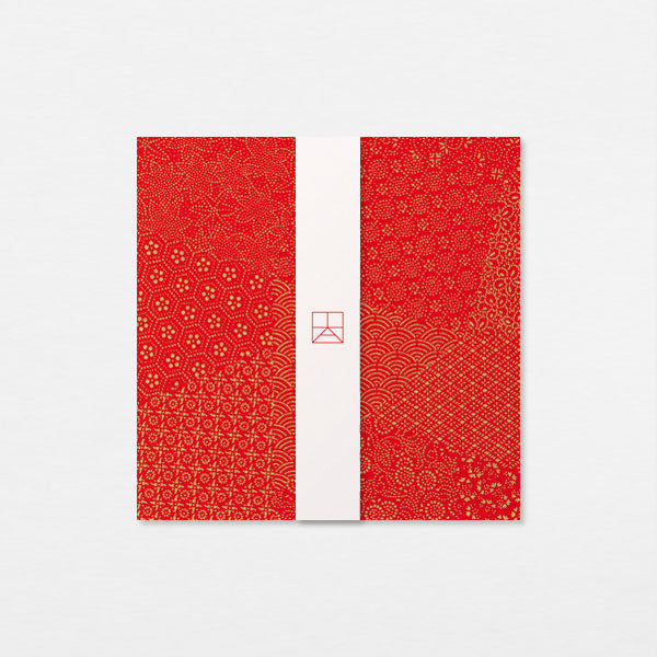 Carte Washi 15cm - Wahei rouge